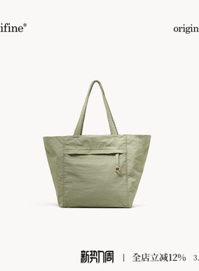 unifine新款简行托特包大容量轻便城市风通勤包绿色包包男女通用