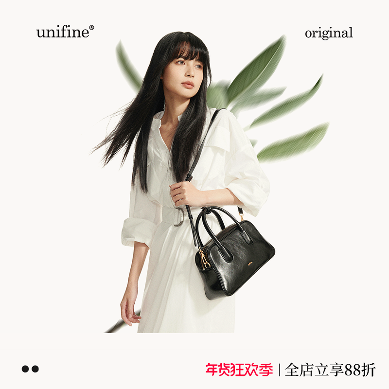 【新年礼物】unifine复古手提枕头包油蜡牛皮斜挎包女小众包包,箱包皮具/热销女包/男包,通用款女包,淘宝优惠券,粉丝福利购,淘宝优惠卷