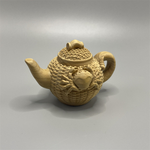 小叶黄杨木雕把把壶手把件文玩男士盘玩随身携带棋牌麻将神器摆件