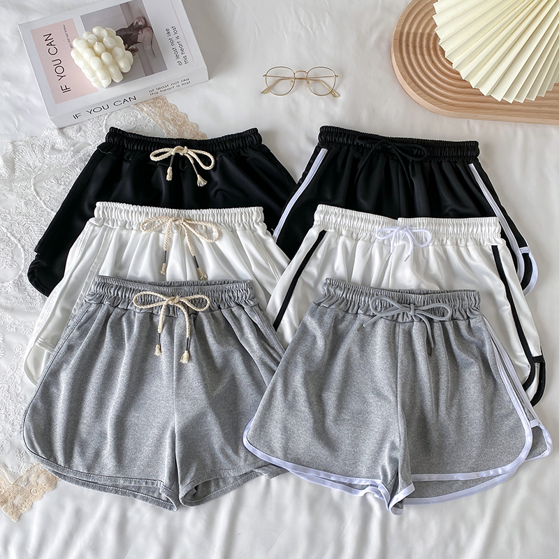 Real shot real price Korean version high waist show thin outer wear sports shorts hot pants female