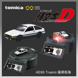 tomica多美卡 丰田AE86头文字D声光展示台 漂移烟雾 合金车模型