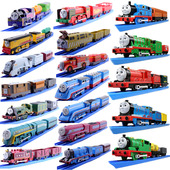 TOMY多美卡车模玩具多美普乐路路电动火车托马斯亨利培西高登西诺