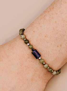 IBD设计室天然绿玉石青金石手链手串女款小众设计感闺蜜礼物