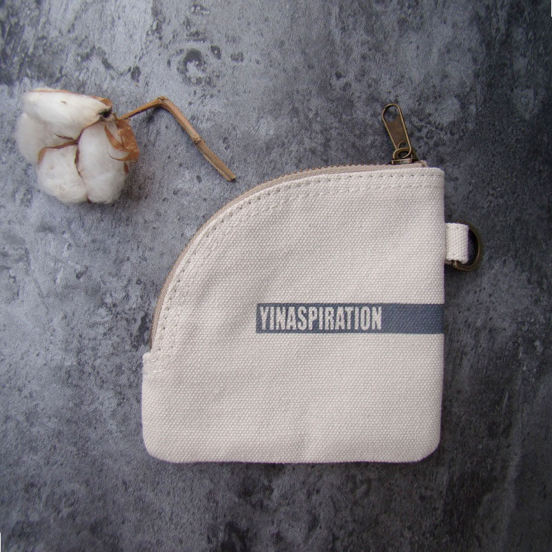 新款原创布艺硬币包复古男女挂包金属拉链帆布短款小简约零钱包