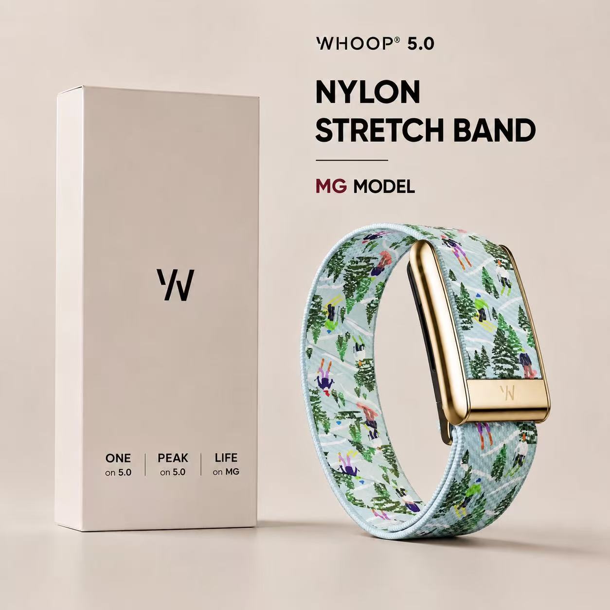 适用whoop 5.0 MG官网同款手环表带心电图版尼龙编织运动替换腕带