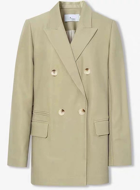 E052同款春秋新款军绿色通勤西装外套女