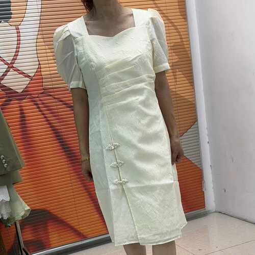 C232 盘扣设计感国风轻奢旗袍裙连衣裙女