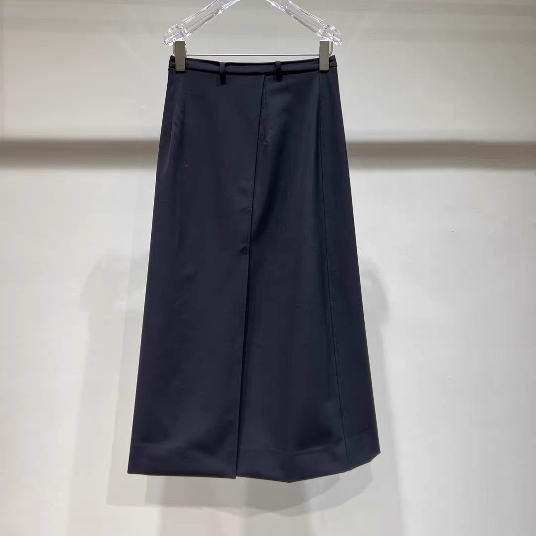 C512西装半身裙 时尚新品斜门襟前开叉通勤高级感显瘦气质款A字裙