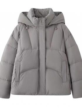 D732冬季新款连帽立领泡芙加厚短款羽绒服5FA280781