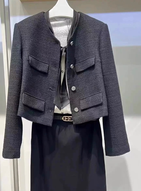 B353小香风外套女春装新款短款小个子上衣