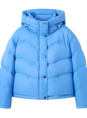 D523冬季款绗缝短款泡芙羽绒服外套白色加厚面包服A1ACE431T