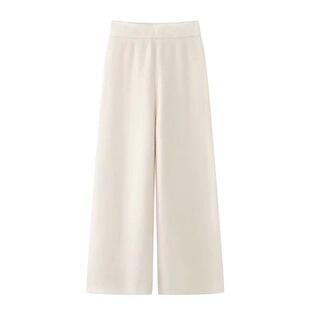 加厚松紧腰针织女裤 A323冬季 百搭显瘦气质休闲裤 时尚 新款