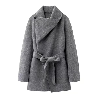 A264双面呢大衣秋冬新款设计感大衣毛呢外套女