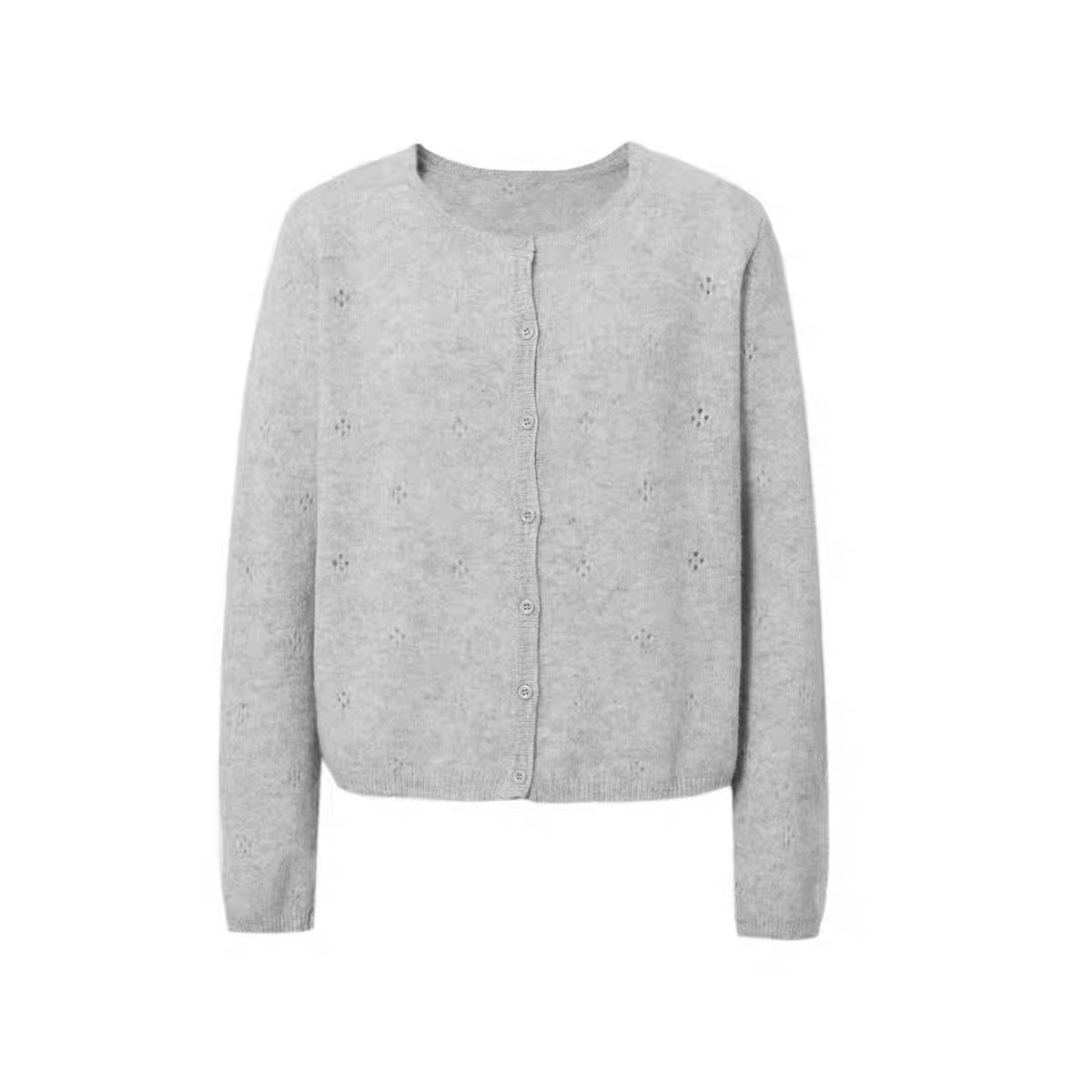 A234伊系秋季新款高级设计时尚百搭宽松显瘦镂空休闲针织开衫女