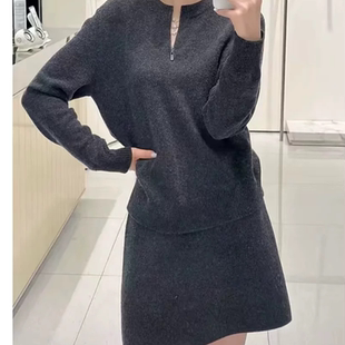 女 针织上衣加半身裙套装 B963春秋季 新品