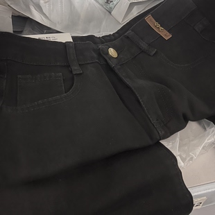 B842黑色弹力牛仔裤休闲裤1993