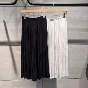 B034月光裙蛋糕花苞半身裙出游长款 波西米亚百搭半身裙女