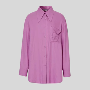 A654艾新疆长绒棉宽松尖领衬衫 上衣31015112 秋冬长袖