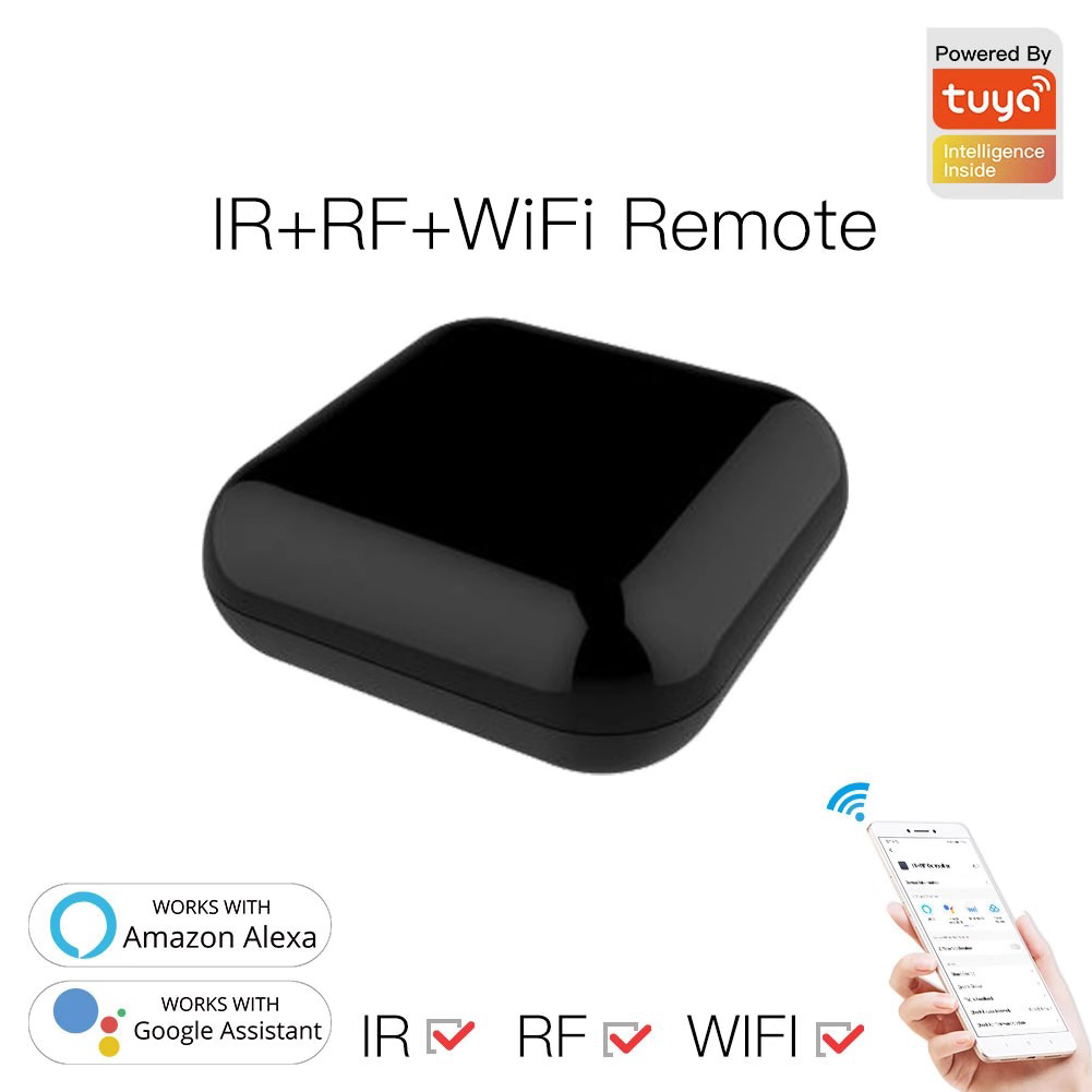 wifi智能Tuya涂鸦红外射频遥控器学习ir+rf语音控制智能家居rf433