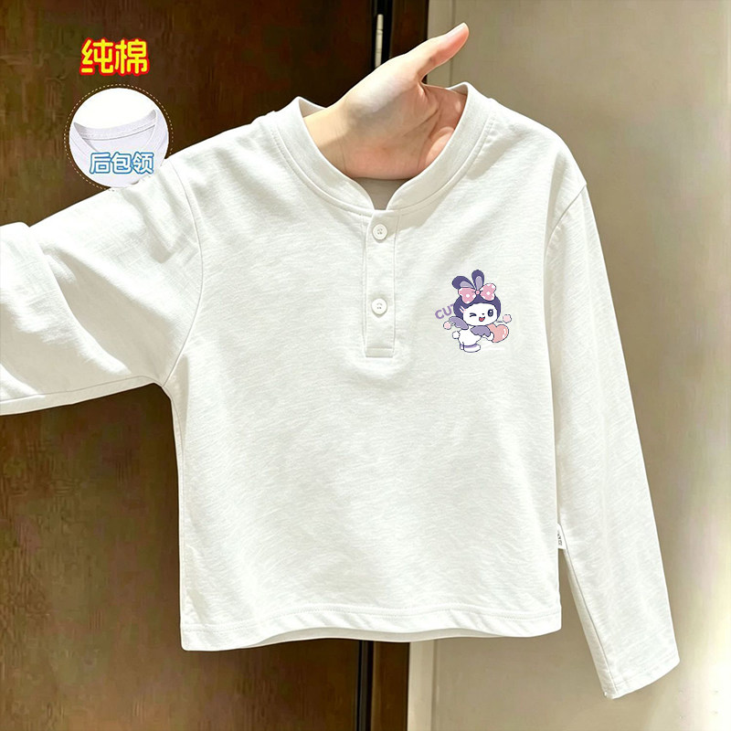 休闲上衣春秋季纯棉儿童POLO衫宝宝长袖韩系潮流字母印花洋气时尚