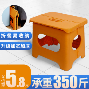 折叠凳子便携式马扎儿童小矮凳户外家用简易椅子浴室创意卡通椅子
