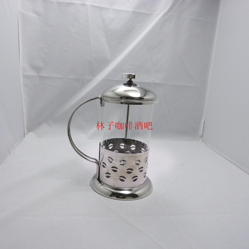 不锈钢多功能冲茶器/法压壶/滤压壶/咖啡壶600ML豆形冲茶器