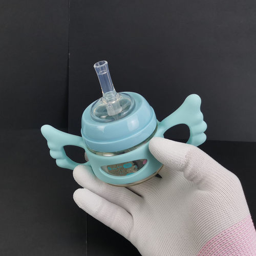婴幼儿喝水训练吸管杯食品级PPSU宽口径塑料奶瓶90ml耐高温小容量