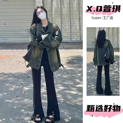 美式复古牛仔外套女春秋