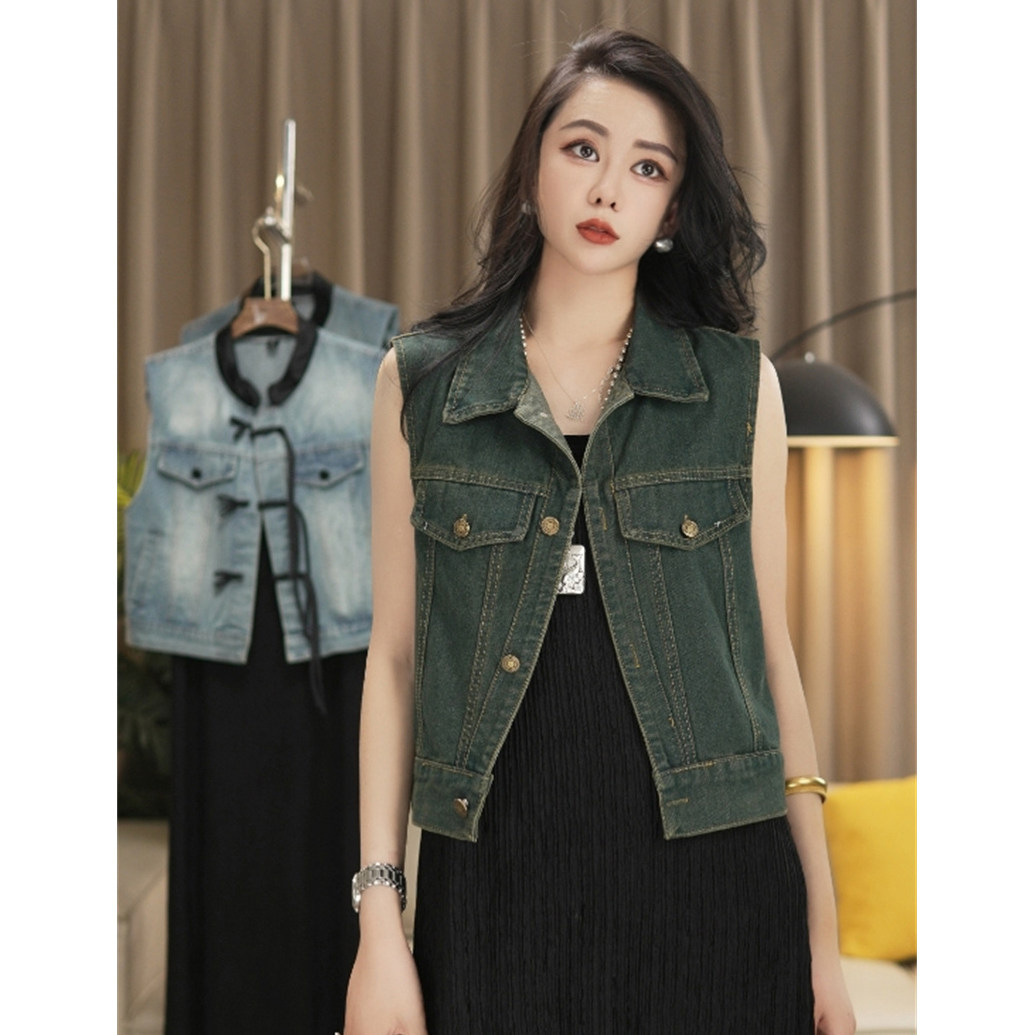时尚百搭怀旧牛仔马甲女春夏新款宽松洋气减龄妈妈装背心夹克外套,女装/女士精品,马夹,淘宝优惠券,粉丝福利购,淘宝优惠卷