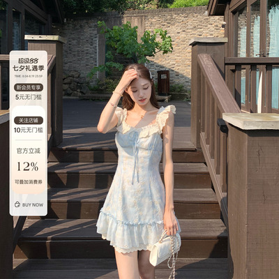 纯欲蕾丝！亲肤纯棉甜美连衣裙