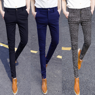 显瘦小脚裤 秋冬修身 九分裤 弹力加绒裤 潮牌 2025男士 子男韩版 休闲裤