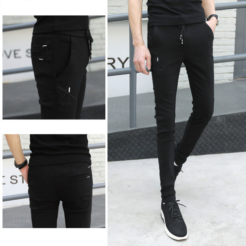 韩版男士弹力修身小脚裤休闲长裤