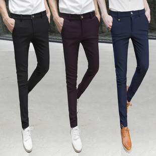 修身 休闲裤 潮流长裤 弹力休闲裤 男韩版 子男士 小脚裤 西裤 新款 男士 裤
