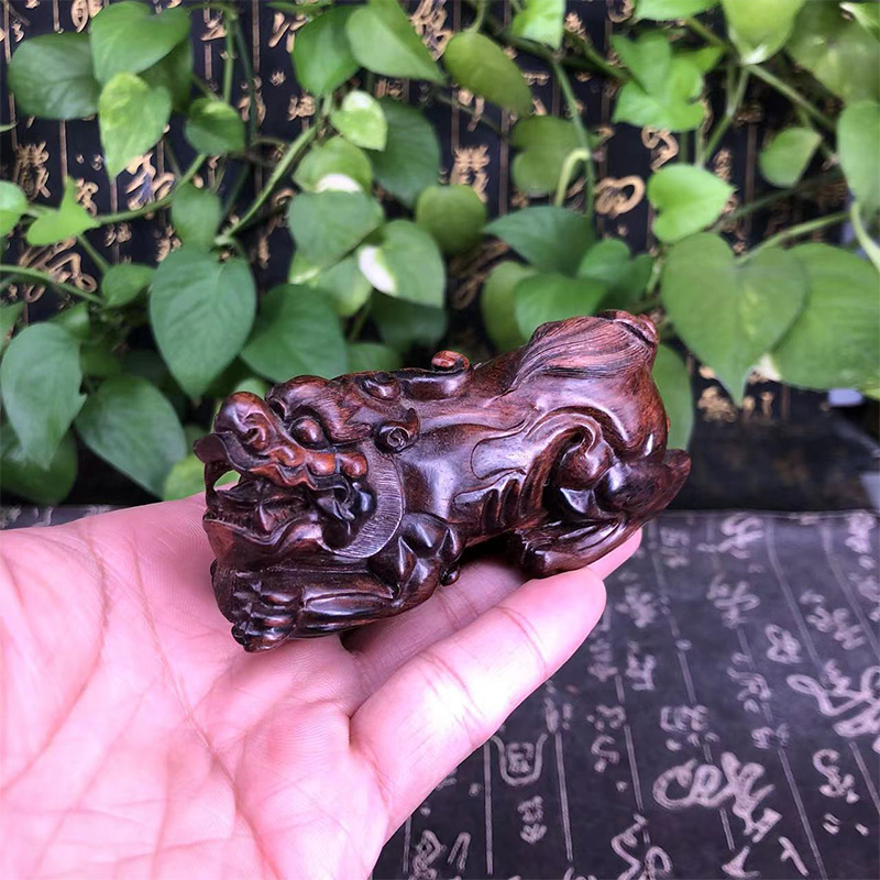 海黄纯手工精品貔貅湖南大师杰作