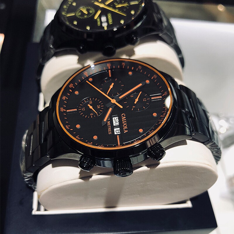 卡罗莱男士手表男表全自动机械表十大品牌正品时尚运动防水钢带潮