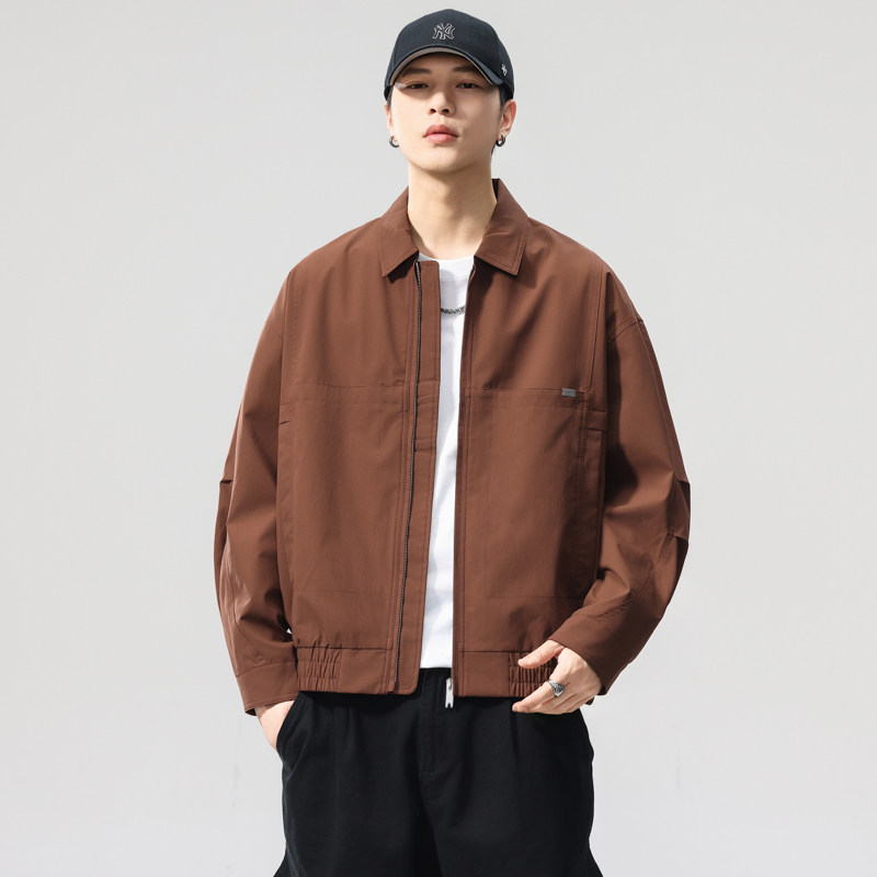 美式高级感解构设计痞帅休闲外套男2025秋季新款宽松大码工装夹克