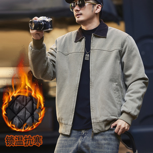 2025冬季美式高街圣达菲工装棉服外套男宽松加厚保暖底特律夹克潮