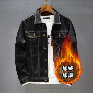 2024冬季新款加绒牛仔外套男宽松大码百搭帅气休闲加厚保暖棉衣潮