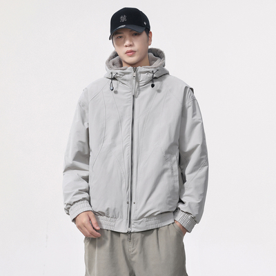 冬季保暖仿貂绒加厚双面穿棉服男