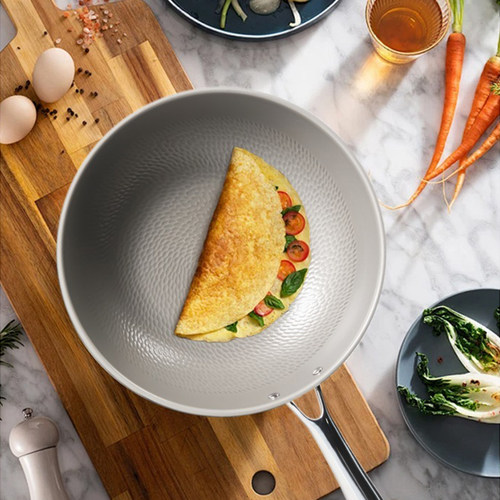 德世朗钛健康炒锅32cm家用无涂层重量轻不挑炉灶无需开锅物理不粘