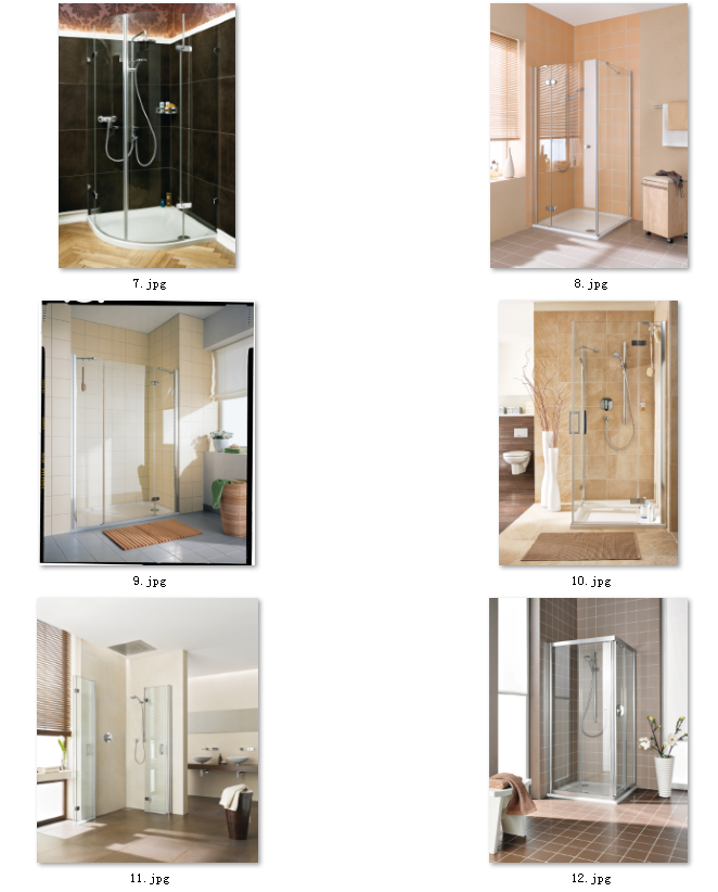 5-弧扇形一体式淋浴房整体淋浴房图片图片浴室图画册设计印刷素材