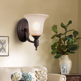 高档 2025新款美式壁灯复古床头灯卧室电视背景墙壁灯楼梯灯 防尘