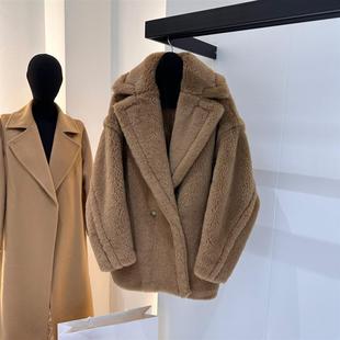 外套加厚保暖秋冬短款女颗粒感泰迪熊羊毛经典款大衣2026早春新款