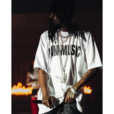 香港正品Opium YVL I AM MUSIC印花白色短袖T恤tee Playboicarti