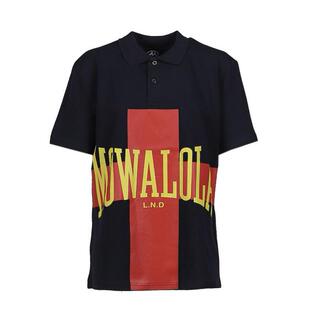 香港正品Mowalola Opium YVL视觉系十字架数字印花修身Polo衫短袖