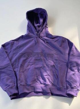 香港正品Anonymous Club迷幻紫宽松帽衫运动卫裤阔腿裤套装 Opium