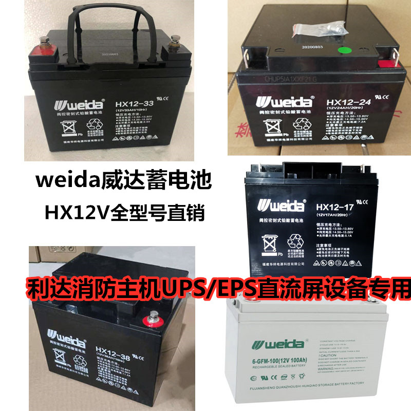 威达蓄电池12V65A消防主机直流屏