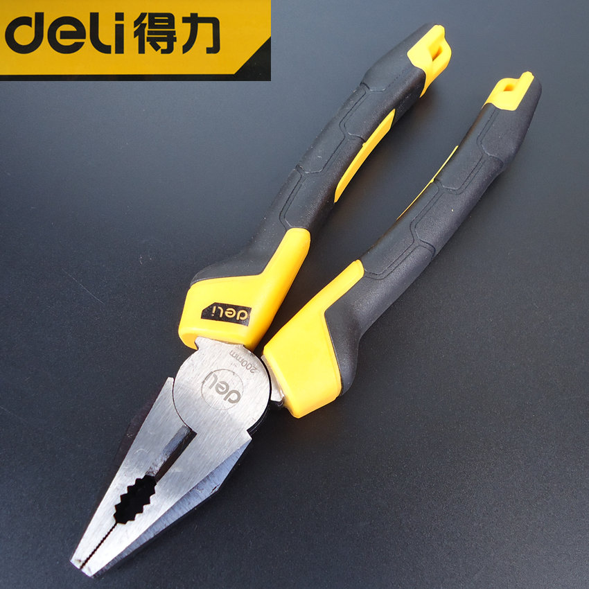 得力专业级6寸钢丝钳尖嘴