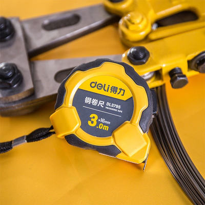 得力自锁包胶钢卷尺3/5/7.5/10米