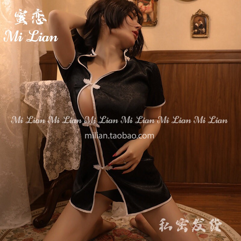 蜜恋：性感复古民国风内衣制服开衩短款女旗袍性趣内衣情调高级感